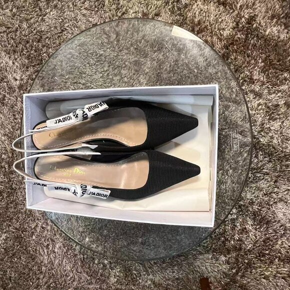 Dior Shoes - Dior J'Adior Black Velvet Slingback Pumps